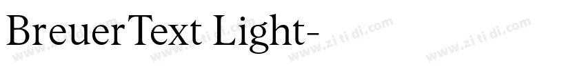 BreuerText Light字体转换